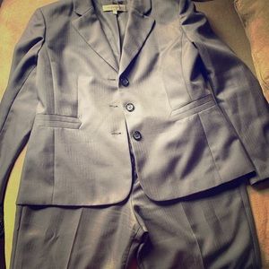 Gray strip pattern jones new york suit